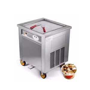 Fruit Yogurt Fried Ice Cream Rolls Blocks Making Machine